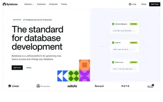 Bytebase homepage website preview