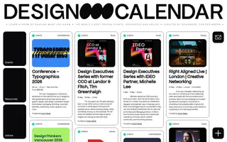 Design Calendar homepage website preview