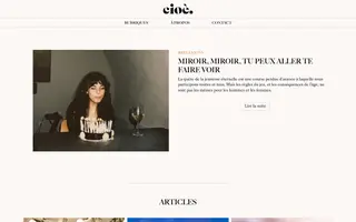 Cioè homepage website preview