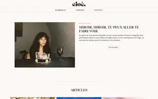 Cioè homepage website preview