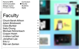 Parsons MPS Communication Design homepage website preview