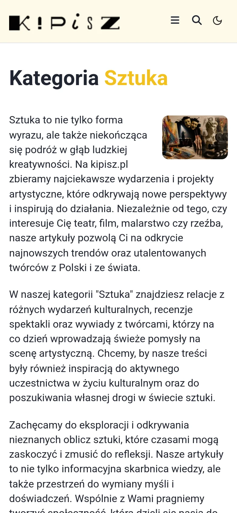 Kipisz Portfolio mobile website screenshot