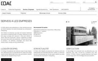 COAC homepage website preview