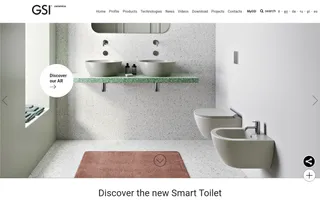 GSI Ceramica homepage website preview