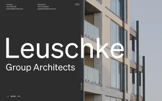 Leuschke Group Architects homepage website preview