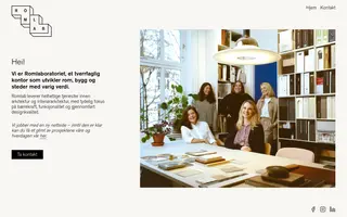 Romlaboratoriet homepage website preview