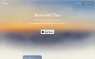 Thea homepage website preview