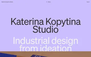 Katerina Kopytina Studio homepage website preview