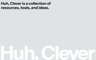 Huh, Clever homepage website preview