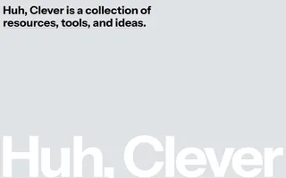 Huh, Clever homepage website preview