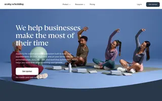 Acuity Scheduling homepage website preview
