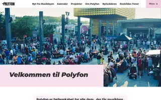 Polyfon homepage website preview