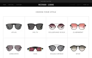 Westward Leaning homepage website preview