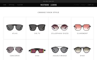 Westward Leaning homepage website preview