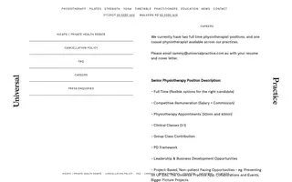 Universal Practice homepage website preview
