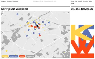 Kortrijk Art Weekend homepage website preview