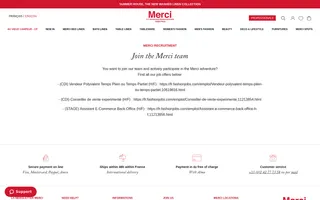 Merci homepage website preview
