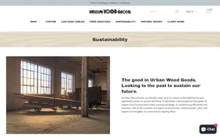Urban Wood Goods homepage website preview
