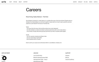 Arte Antwerp homepage website preview