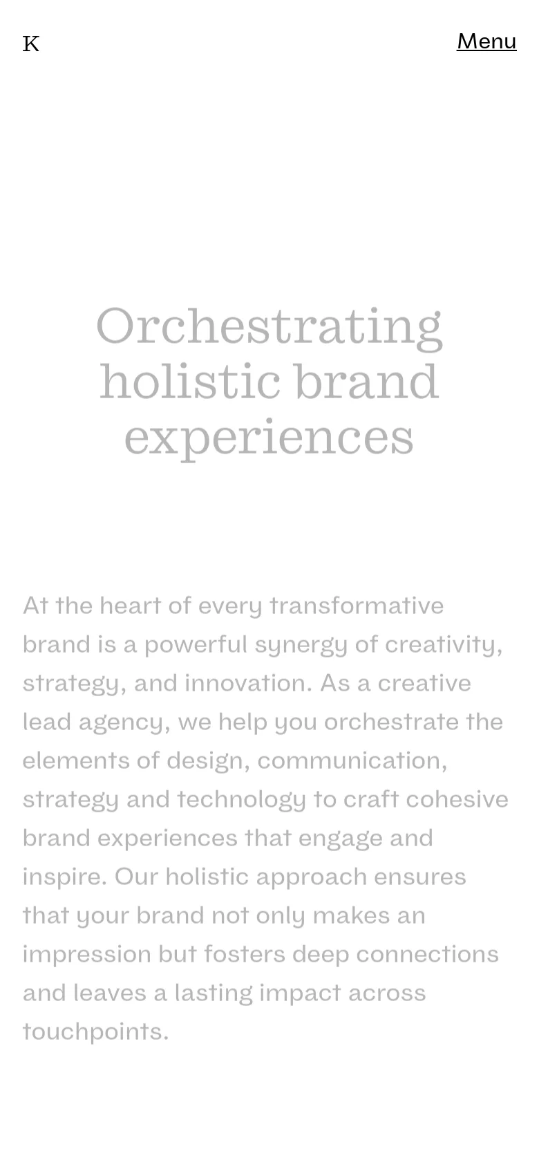 Kontrapunkt Services mobile website screenshot