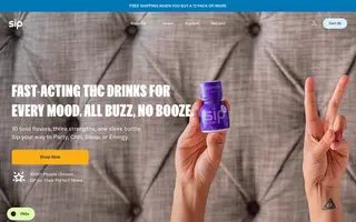 Sip Elixirs homepage website preview
