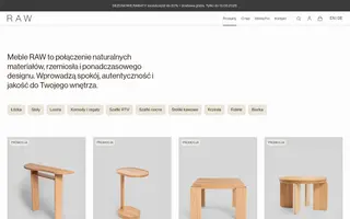 RAW homepage website preview