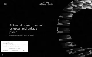 Les Caves d'Affinage de Savoie homepage website preview