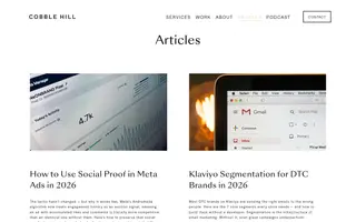 Cobble Hill homepage website preview