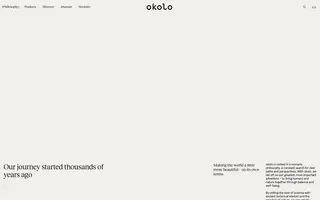 Okolo homepage website preview