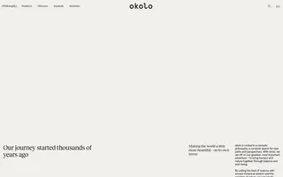 Okolo homepage website preview