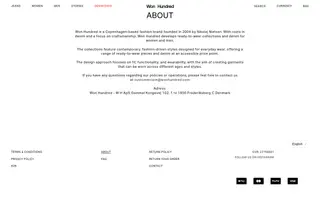 Won Hundred homepage website preview