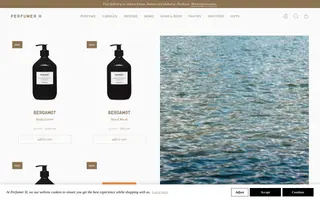Perfumer H homepage website preview