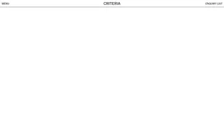 Criteria homepage website preview