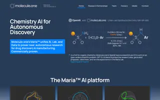 Molecule.one homepage website preview