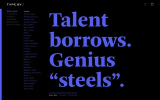 Type Tailors homepage website preview