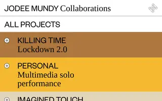 Jodee Mundy Collaborations homepage website preview
