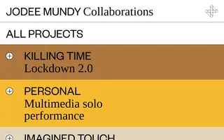 Jodee Mundy Collaborations homepage website preview