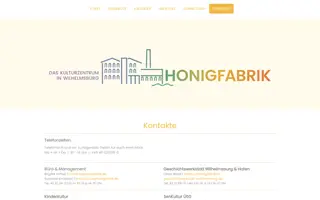 Honigfabrik homepage website preview