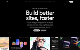 Framer homepage website preview