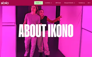 IKONO homepage website preview