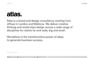 Atlas homepage website preview