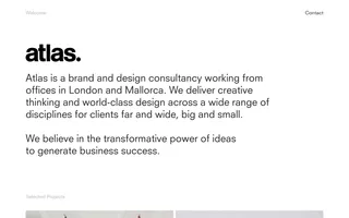 Atlas homepage website preview