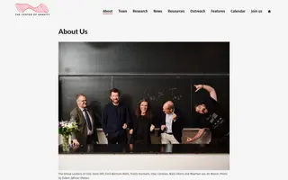The Center of Gravity homepage website preview