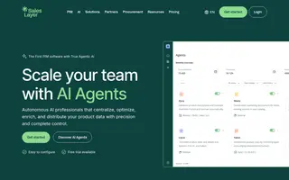 Sales Layer homepage website preview