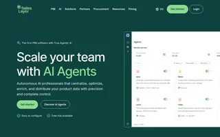 Sales Layer homepage website preview