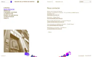 Maison de la Poésie de Nantes homepage website preview