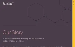 Satellite Bio homepage website preview