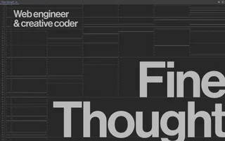 Fine Thought homepage website preview