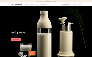 ModernMilk homepage website preview
