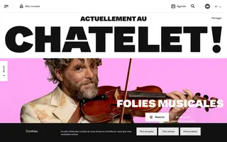 Théâtre du Châtelet homepage website preview